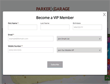 Tablet Screenshot of parkergarage.com